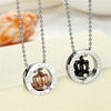 Stainless Steel King and Queen Crown Pendant Necklace for Couple