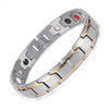 Silver & Gold Stainless Steel FIR Energy Magnetic Germanium Bracelet