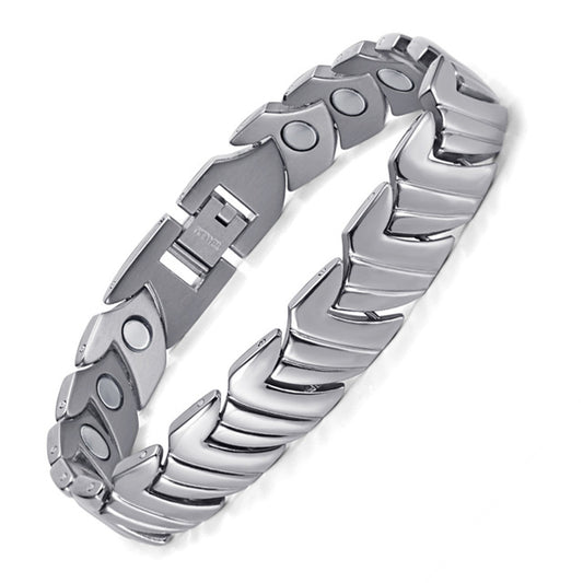 Silver Plated Magnetic Bracelet for Men