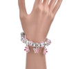 Silver Flower & Butterfly Crystal Vintage Charm Bracelet