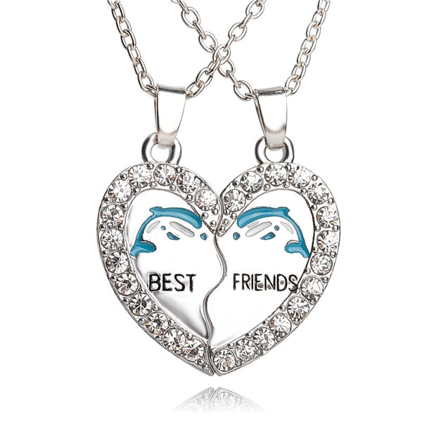 Friendship Double Necklace with Dolphins 