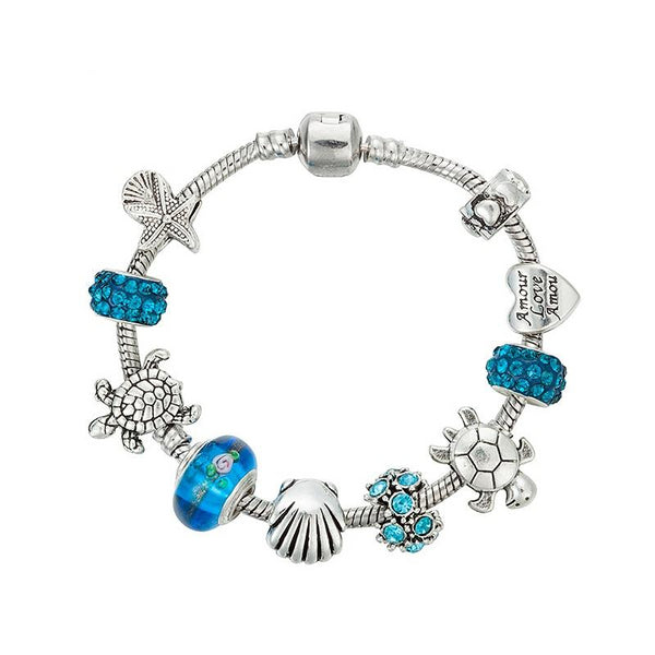 Ocean Series Handcraft Glass and Bead Bracelet Women’s Jewelry