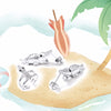 925 Sterling Silver Alligator Stud Earrings Women’s Jewelry