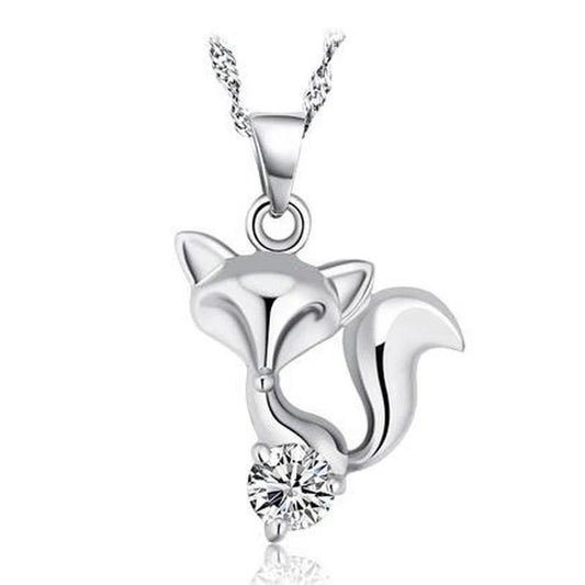 Crystal Purple Fox Pendant Necklace - Innovato Store