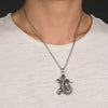 316L Stainless Steel Lizard Pendant Necklaces for Men