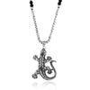 Gecko Lizard Stainless Steel Pendant with Black Natural Stone Necklace