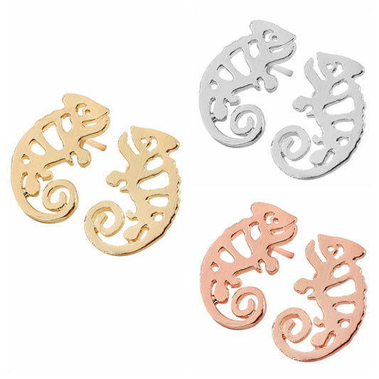 Fancy Chameleon Stud Earrings for Young Girls