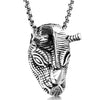 Bling Rhinoceros Head Stainless Steel Pendant Necklaces Men's Jewelry