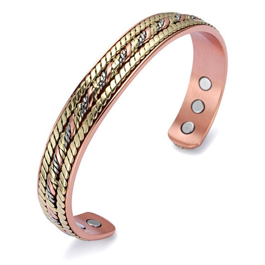 Vintage Copper Colored Magnetic Bangle for Women