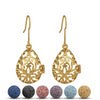 Gold Water Drop Essential Oil Diffuser Dangling Earring